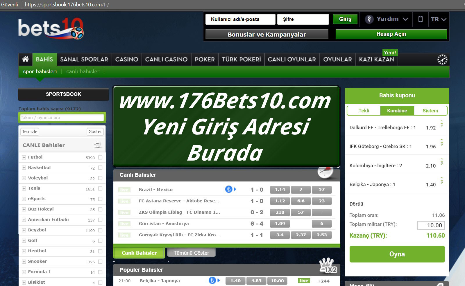 176Bets10.com Işık Hızında Online Oldu