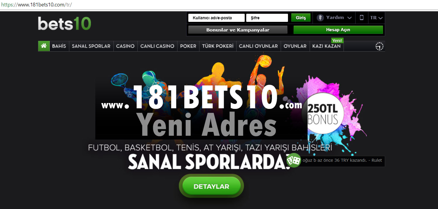 181Bets10.com Adresi Online Oldu, Giriş Burada