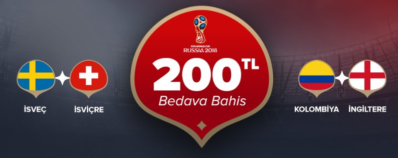 KOLOMBİYA – İNGİLTERE MAÇINA 200 TL BEDAVA CANLI BAHİS